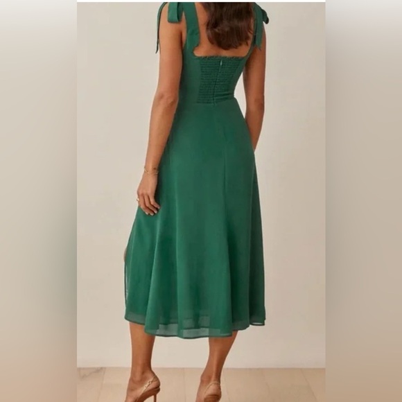 Reformation Twilight Emerald Dress 4 - Picture 2 of 8